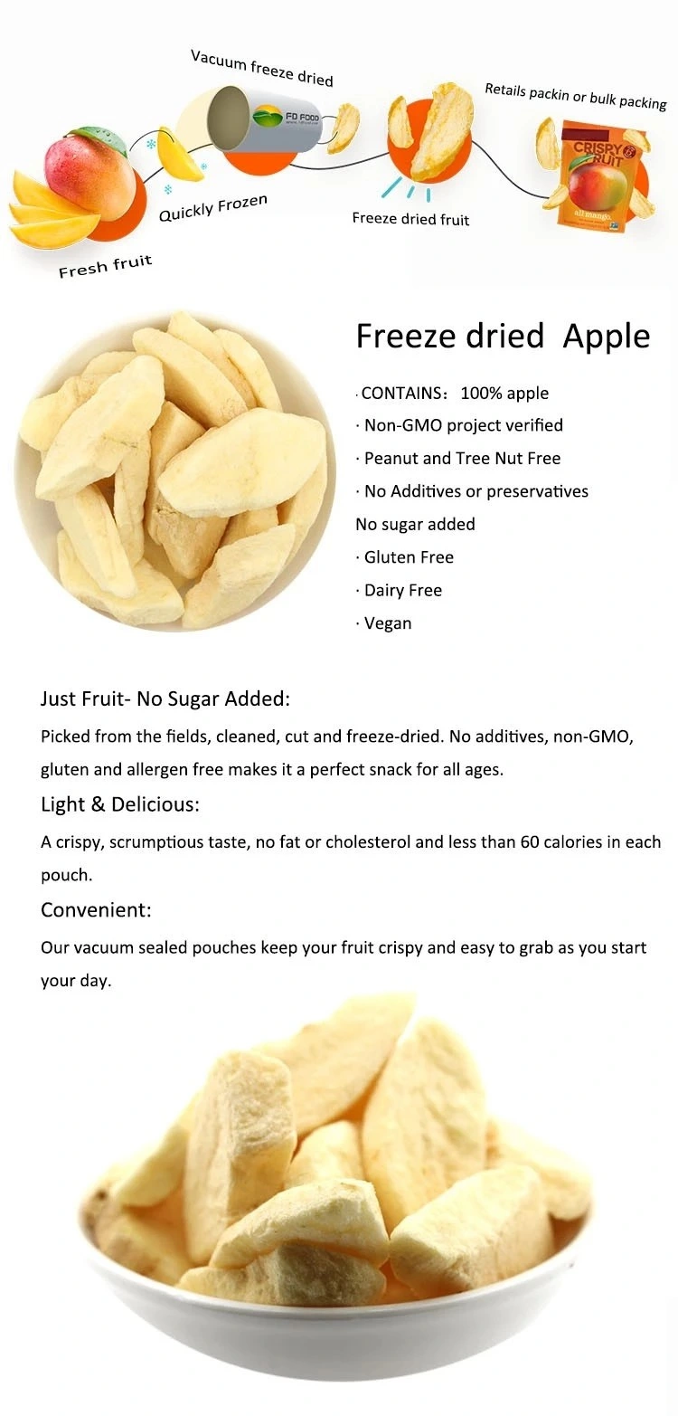 Freeze-Dried Fruits Apple Slice Crispy Fruit Snack Chips