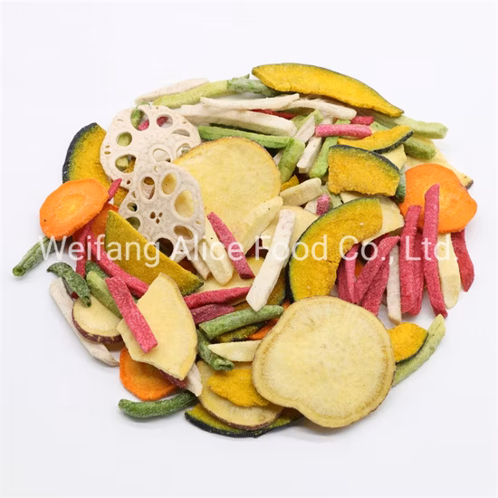 China Healthy Food Supplier Halal Certificated Fried Mixed Fruits Chips Vf Mixed Fruits